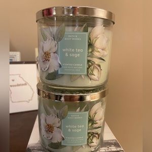 Bath and Body Works “White Tea and Sage” candles